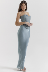 Amadi Satin Bra + Maxi Skirt Set